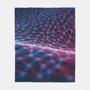 3D illustration, embossed mesh representing intern Fleece Blanket