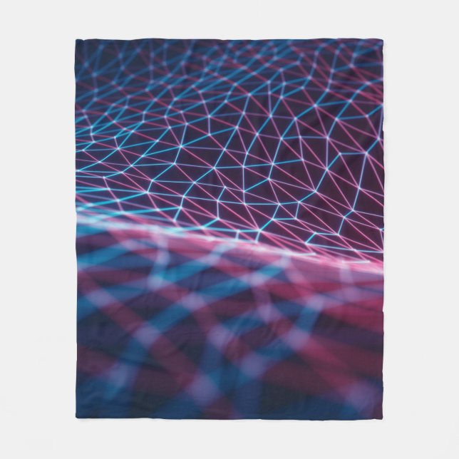 3D illustration, embossed mesh representing intern Fleece Blanket (Front)