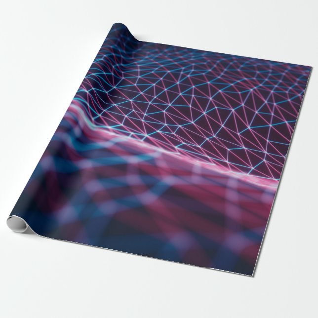 3D illustration, embossed mesh representing intern Wrapping Paper (Unrolled)