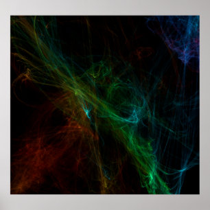 3d illustration of energy and emotion of color. My Poster