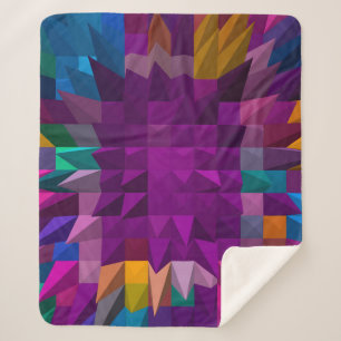 3D illustration or 3D rendering Mosaic color patte Sherpa Blanket