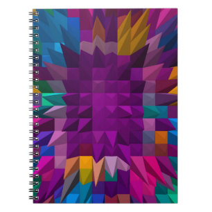3D illustration or 3D rendering Mosaic colour patt Notebook