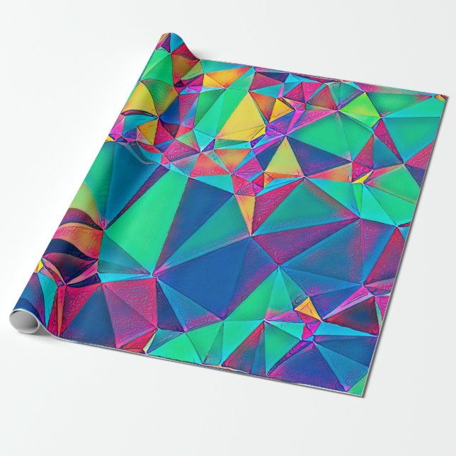 3D illustration. Trendy abstract background. Color Wrapping Paper (Unrolled)