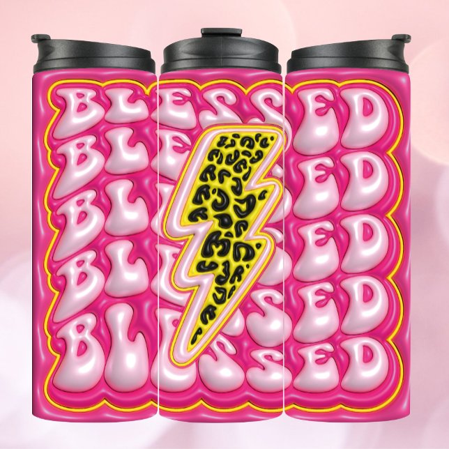 3d Inflated BLESSED - Inspirational Tumbler (Creator Uploaded)