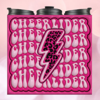 3d Inflated CHEERLEADER - Leopard Pink Tumbler
