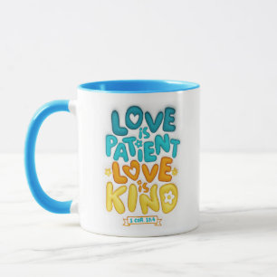 3D Inflated Love is patient, Love is kind Puffy Mug