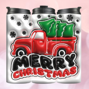 3D Inflated Tumbler Effect - Merry Christmas