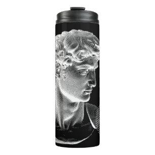 3D ing of Michelangelo's David head in pixel art 8 Thermal Tumbler