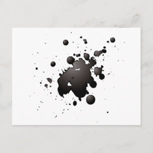 3d ink splat postcard