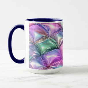 3D Iridescent Puffer Morning Coffee Mug Aesthetic