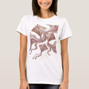 3D KITE DESIGN WITH MARBLE EFFECT AND GOLDEN ACCEN T-Shirt