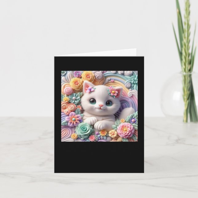 3d Kitten  Card (Front)