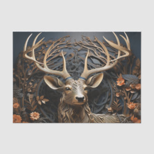 3d Large Antler Buck Deer Rustic Decoupage Tissue Paper