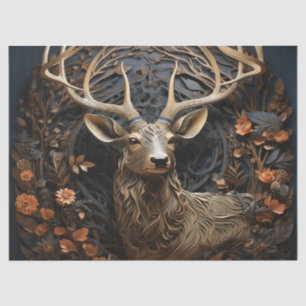 3d Large Antler Buck Deer Rustic Decoupage Tissue Paper