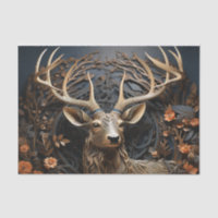 3d Large Antler Buck Deer Rustic Decoupage