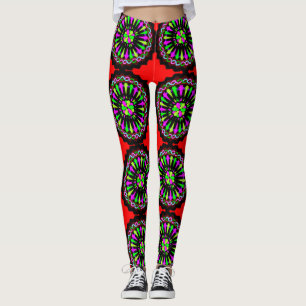 3D leggings, colourful leggings, digital art leggi Leggings