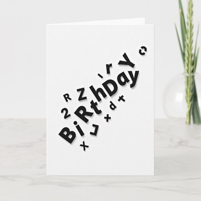 3D Letter Birthday Wish Card (Front)