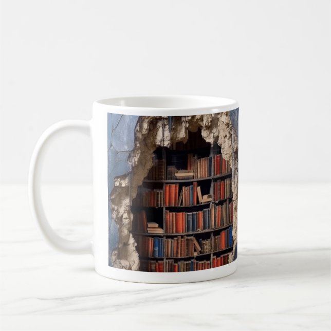 3D Library Mug Coffee Birthday Gifts  (Left)