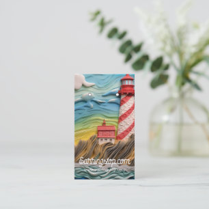 3D Lighthouse Pattern Earring Cards