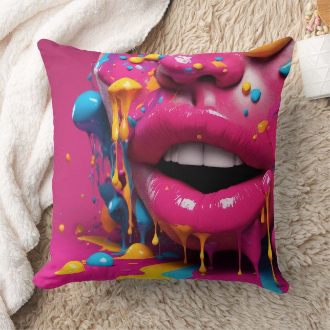 3D Lips - Cushion (Blanket)