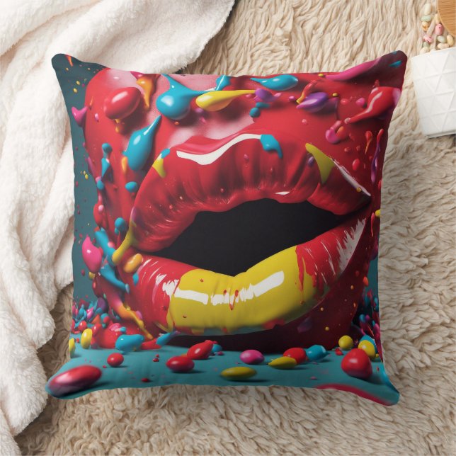 3D Lips - Cushion (Blanket)