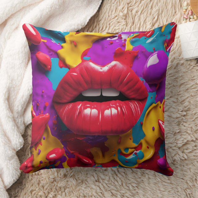3D Lips - Cushion (Blanket)
