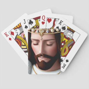 3D Look AI King of the Universe Jesus Playing Cards