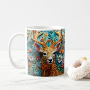 3D Looking Printed Deer Buck Coffee Mug