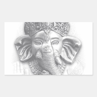 3d Lord Ganesha - Om Rectangular Sticker