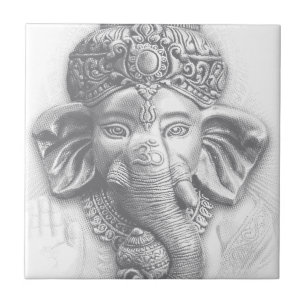 3d Lord Ganesha - Om Tile