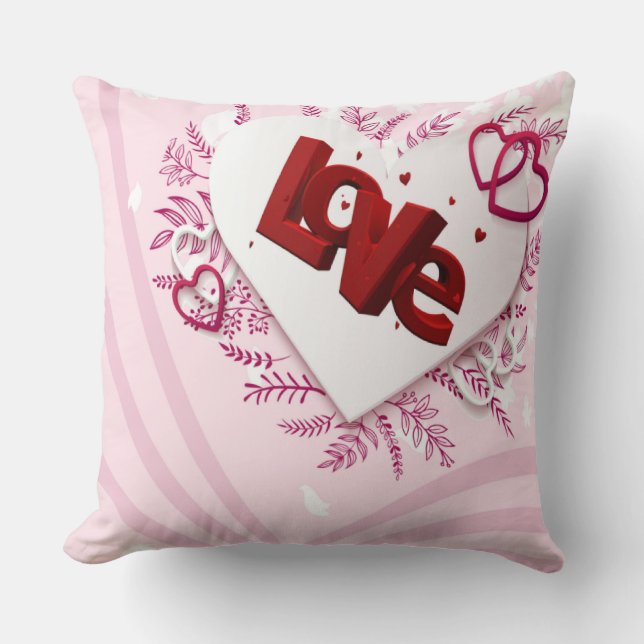 3D love  Cushion (Front)