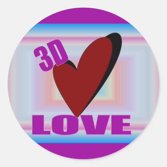 3D LOVE Sticker