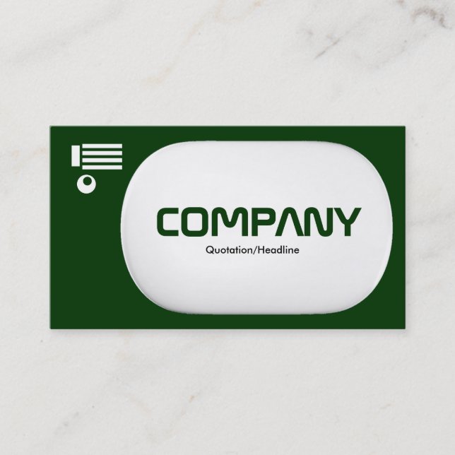 3d Lozenge - Dark Green (003300) Business Card (Front)