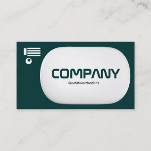 3d Lozenge - Dark Green (003333) Business Card