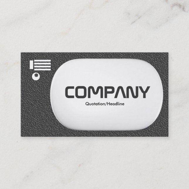 3d Lozenge - Dark Grey Embossed Texture Business Card (Front)