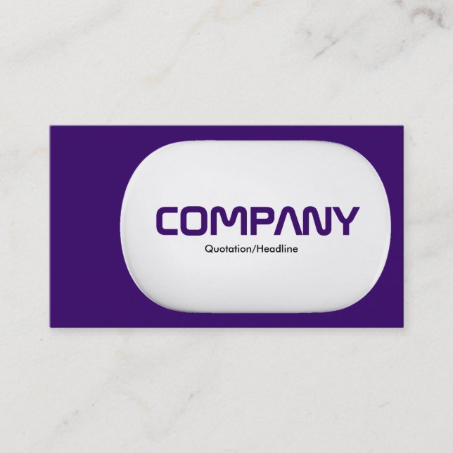 3d Lozenge - Dark Violet Business Card (Front)