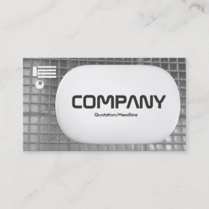 3d Lozenge - Glass Wall Black and White Business Card