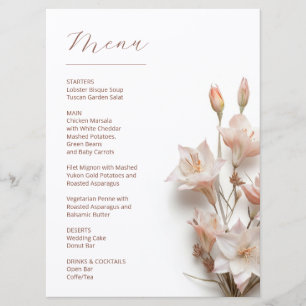 3D Magnolia Flowers Menu