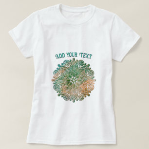 3D Mandala Meditation Yoga colourful background T-Shirt