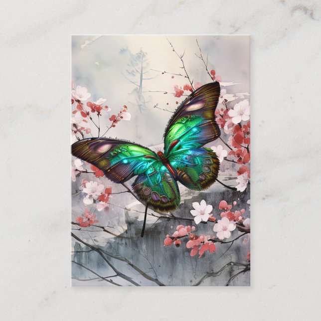 3D Masterpiece of Insanely Hyperrealistic Butterfl Calling Card (Front)