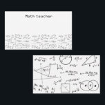 3D math white board math teacher Business Card<br><div class="desc">The perfect business car to offer your math classes. You can customise it as you wish.</div>