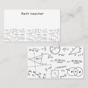 3D math white board math teacher Business Card