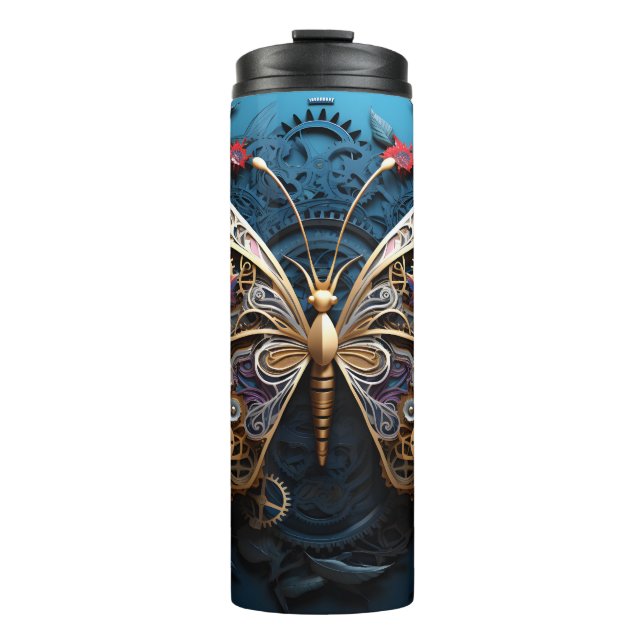 3D Mechanical Butterfly Thermal Tumbler (Front)
