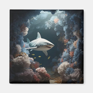 3D Menacing Shark Magnet