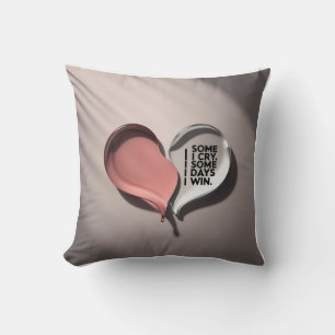 3D Merging Heart & Tear Shapes Cushion