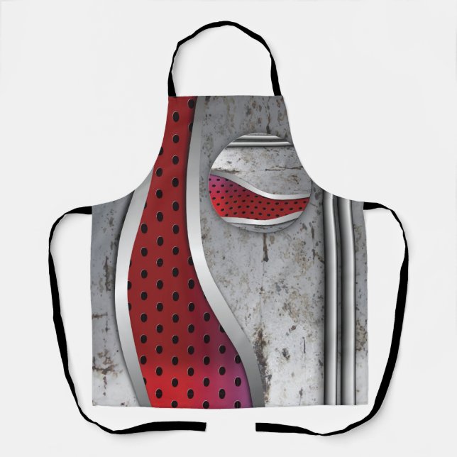 3D Metal textured Art All-Over-Print Tank Top Apron (Front)