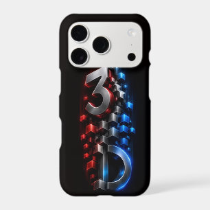 3D Metallic Minimal - Ultra Narrow Red Blue
