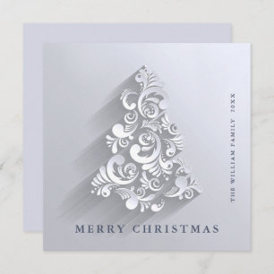 3D Minimalist Christmas Tree Greeting Holiday Card