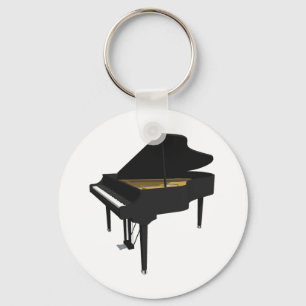 3D Model: Black Grand Piano: Key Ring