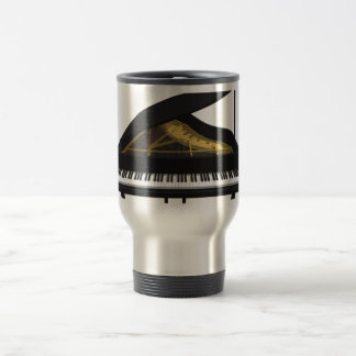3D Model: Black Grand Piano: Travel Mug